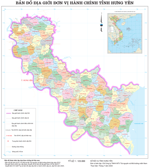 Bản đồ hành chính Xã Hiệp Cường