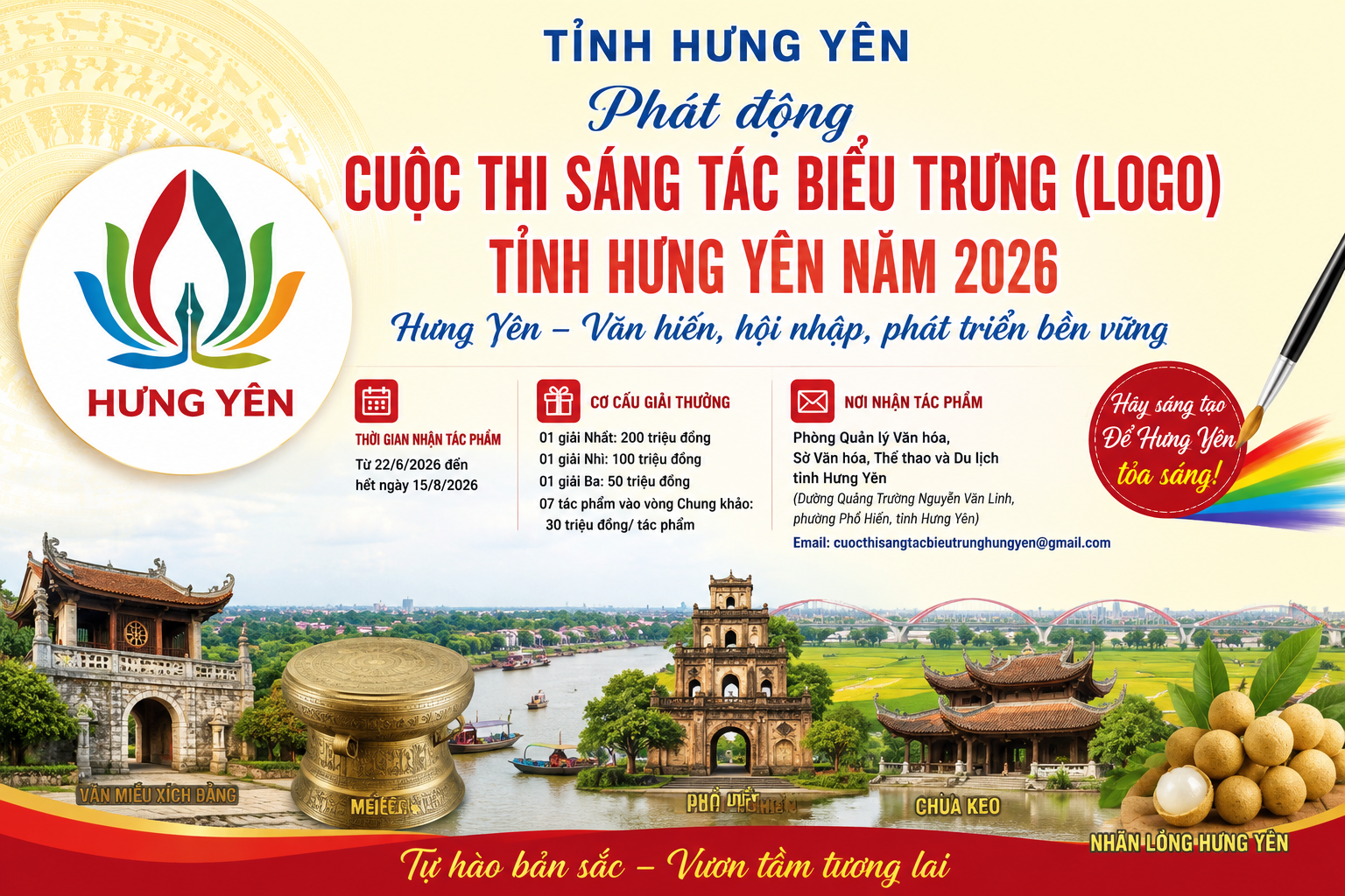 Hưng Yên phát động Cuộc thi sáng tác Biểu trưng (Logo) tỉnh Hưng Yên năm 2026