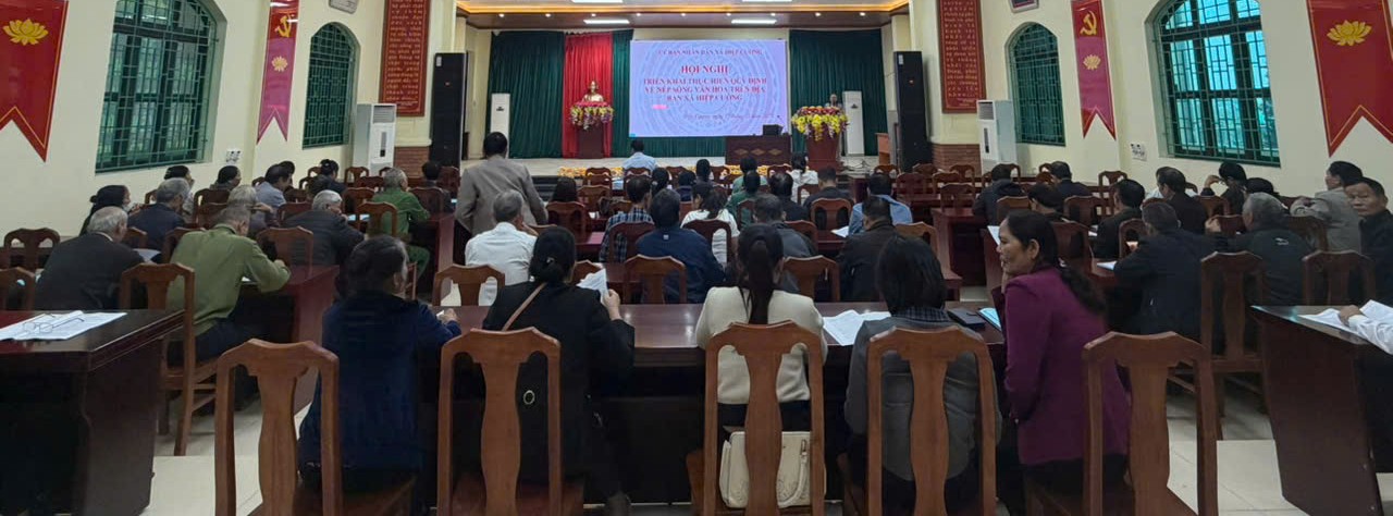 Xã Hiệp Cường tổ chức hội nghị triển khai thực hiện quy định về nếp sống văn hóa trên địa bàn xã.