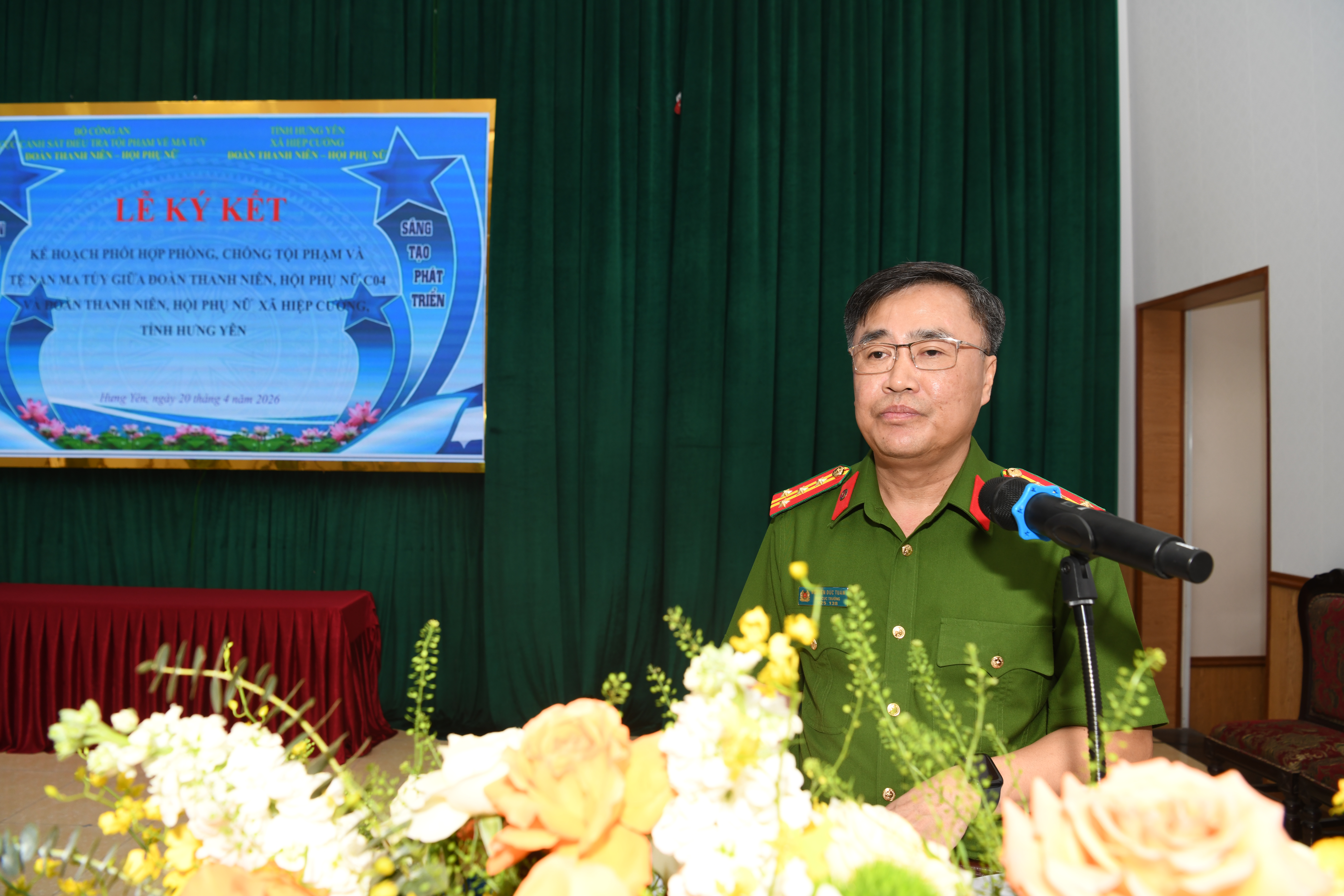 Đ/c Đại tá Nguyễn Đức Tuấn - Phó Cục trưởng Cục C04 phát biểu chỉ đạo tại Hội nghị