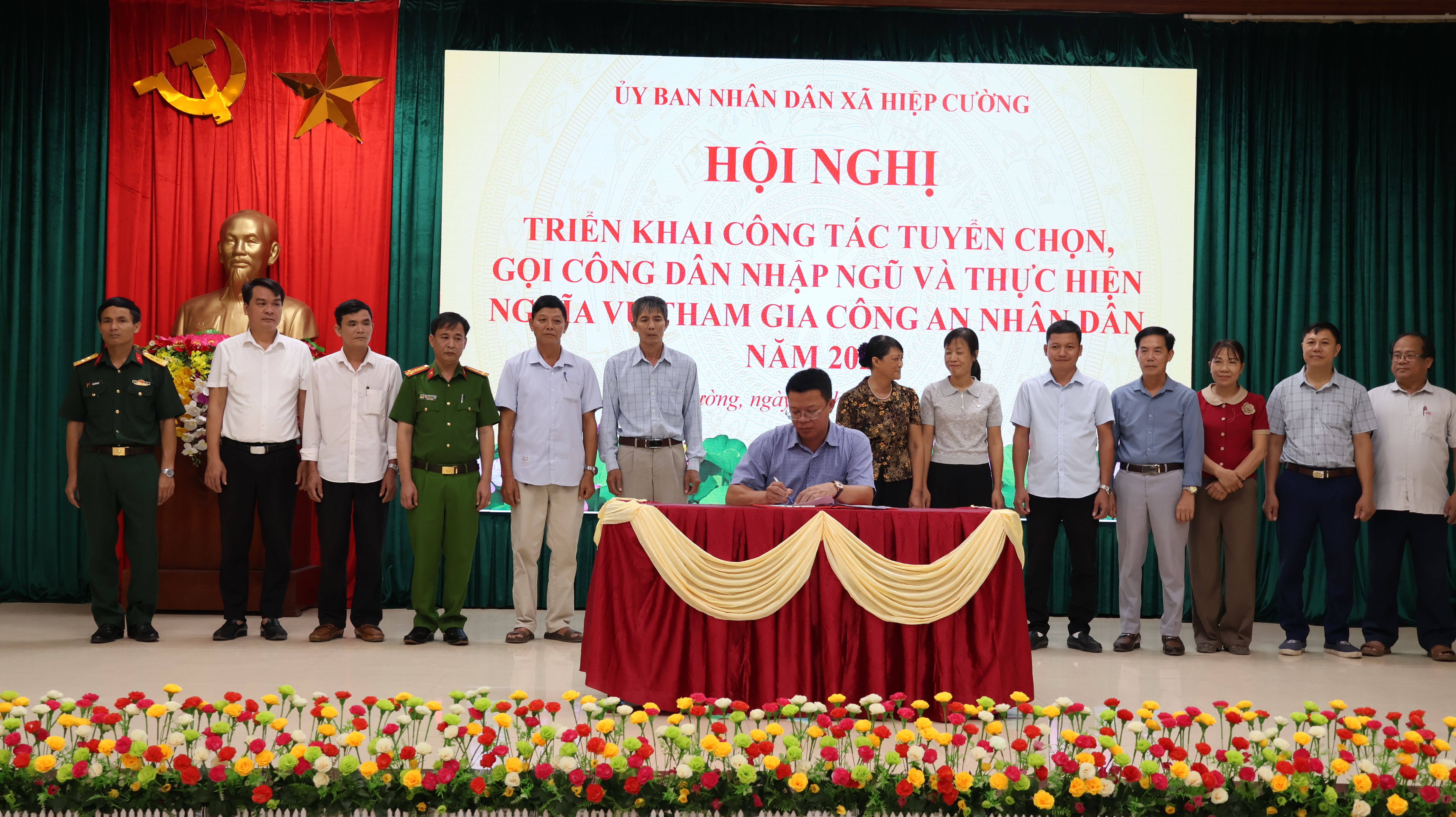 Xã Hiệp Cường: Triển khai công tác tuyển chọn, gọi công dân nhập ngũ và thực hiện nghĩa vụ tham gia Công an nhân dân năm 2027.